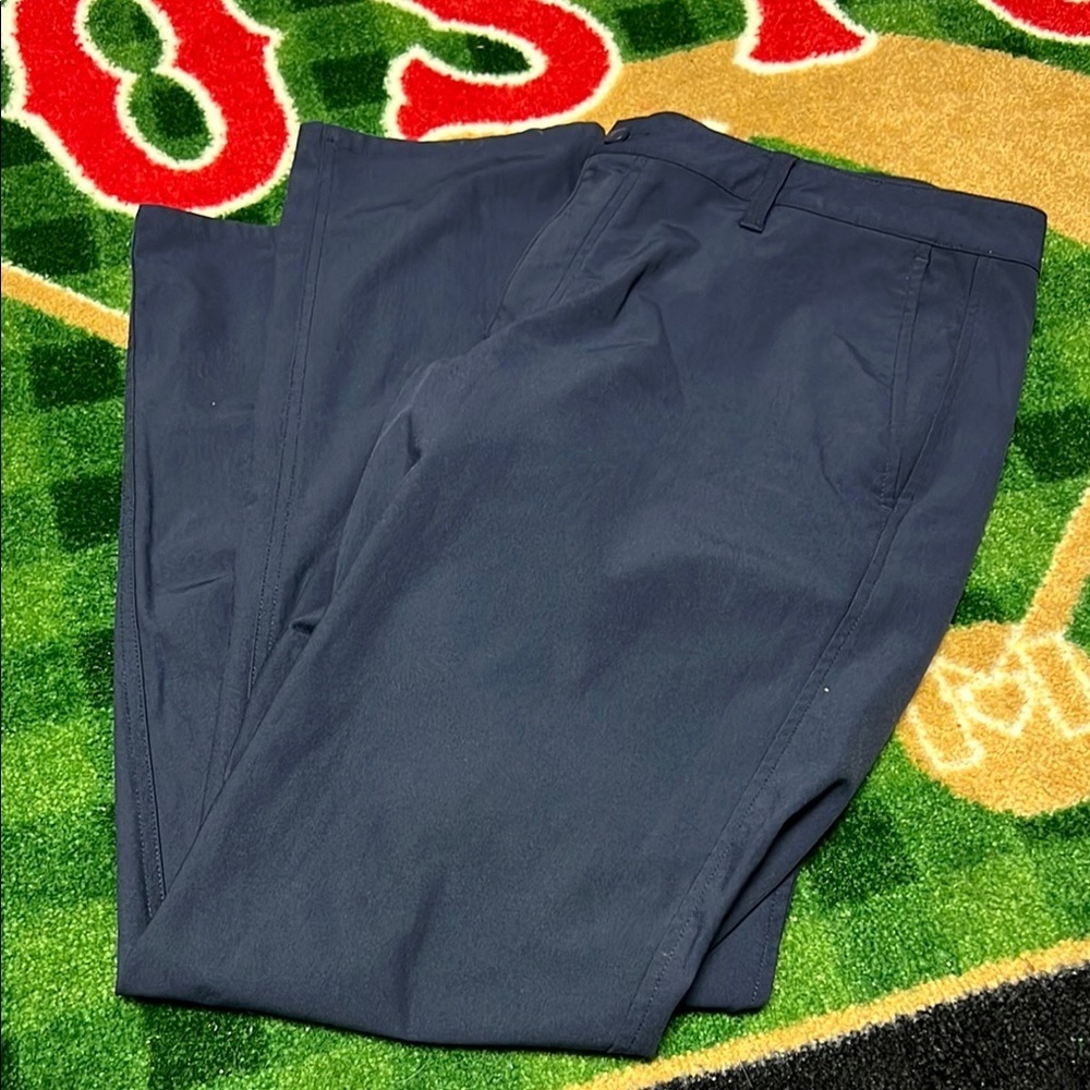 Footjoy FJ Men's 35x34 Performance Golf Pants Athletic Fit Chino Navy Blue